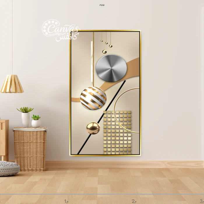 لوحة فنية حديثة بتصميم هندسي