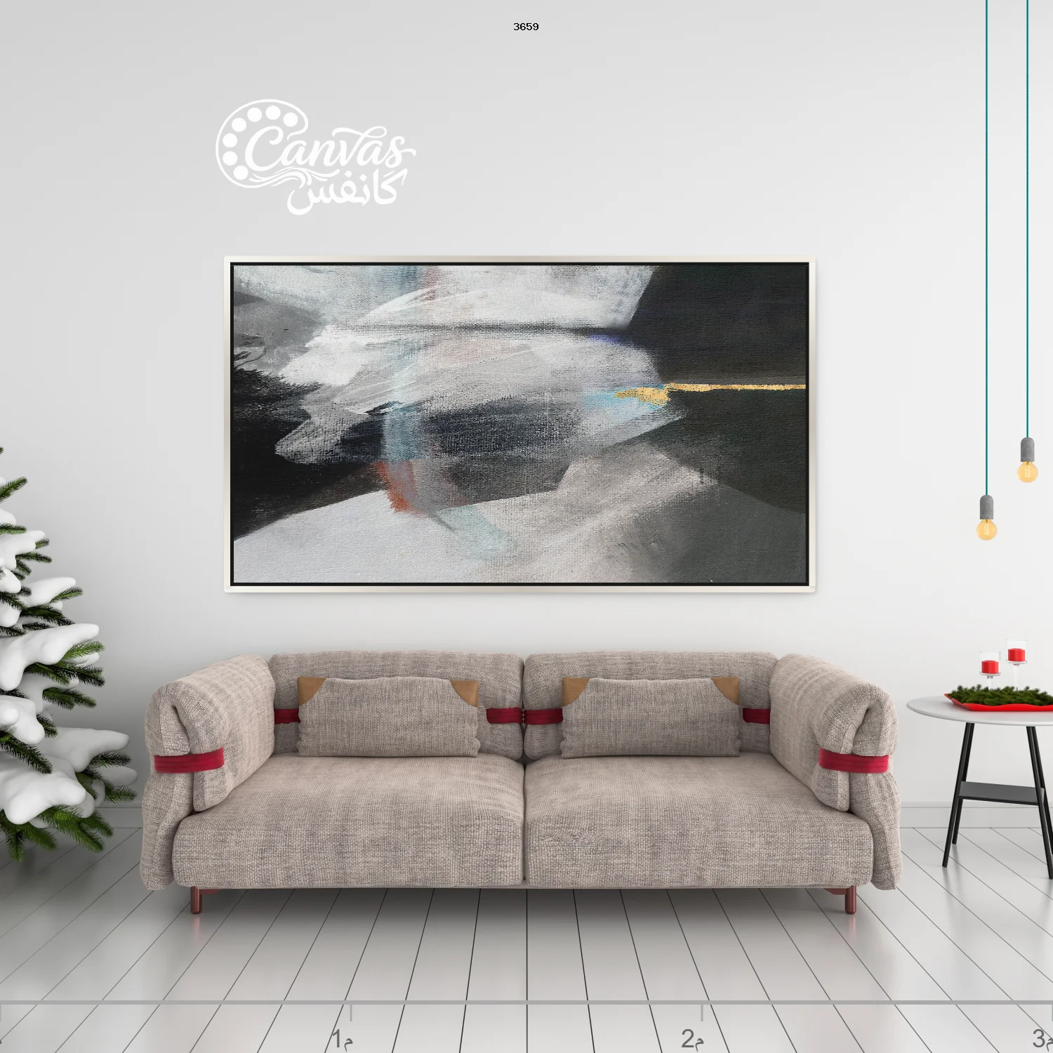 لوحة حديثة بتفاصيل تجريدية أنيقة