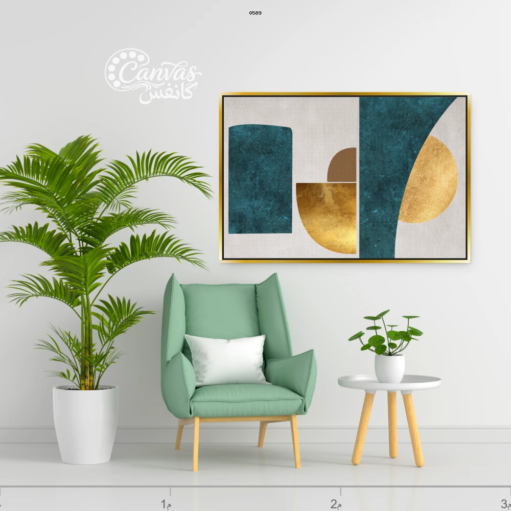 لوحة تجريدية بألوان هادئة وعصرية