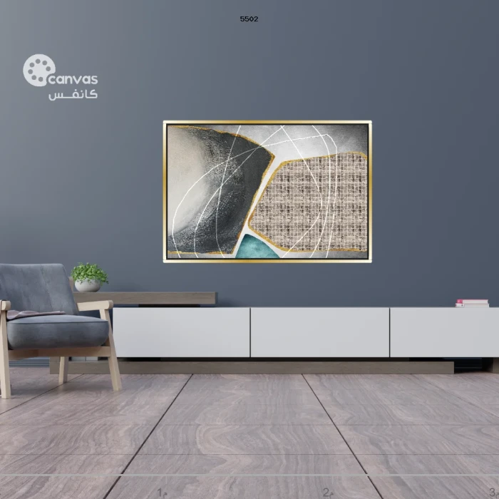 لوحة معاصرة بتفاصيل هندسية مميزة