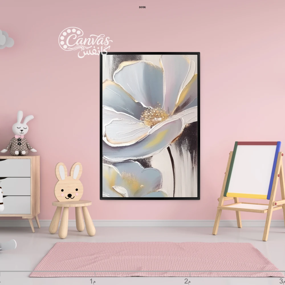 لوحة زهور بألوان هادئة