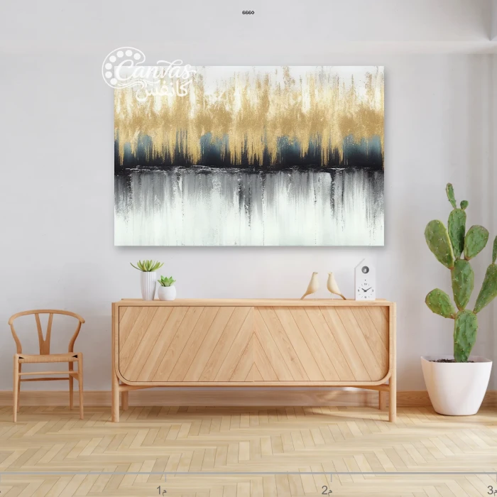 لوحة تجريدية تعكس التباين بين الألوان