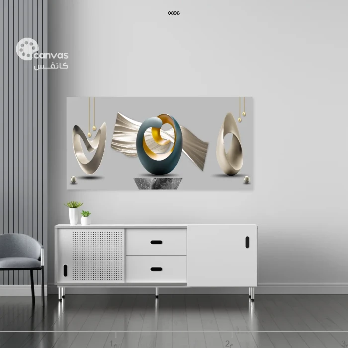 لوحة تجريدية بأشكال هندسية معاصرة