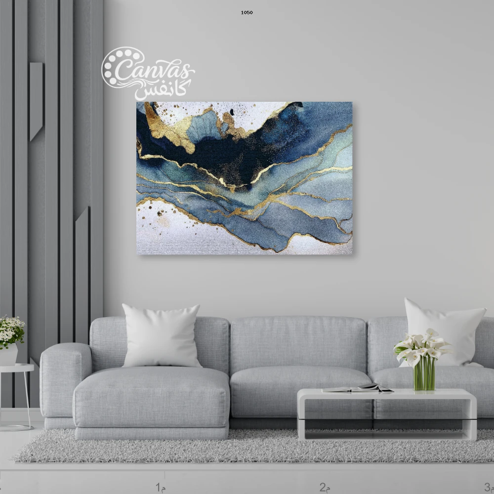 لوحة تجريدية بألوان هادئة وجذابة