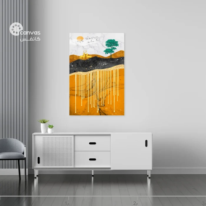 منظر طبيعي مع شجرة في الصحراء