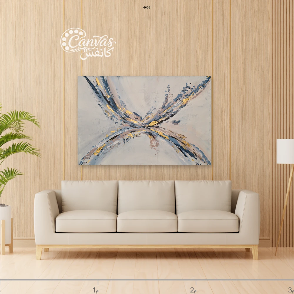 لوحة تجريدية تعكس الحركة والتوازن