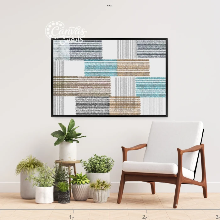 لوحة تجريدية بألوان هادئة وعصرية