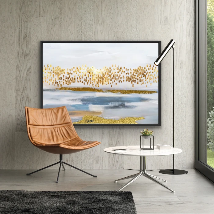 منظر طبيعي يجمع بين الذهب والأزرق