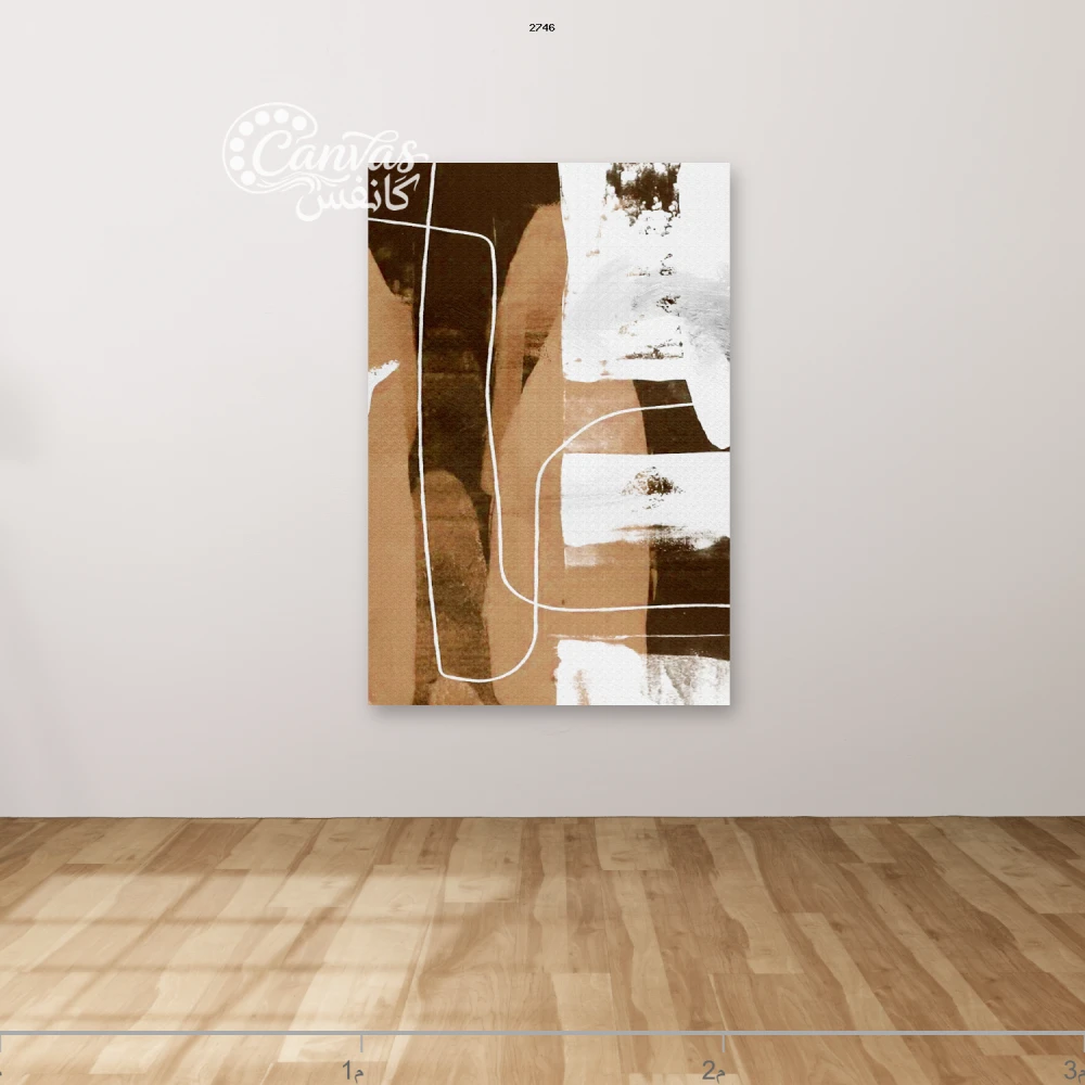 عمل فني تجريدي بألوان دافئة