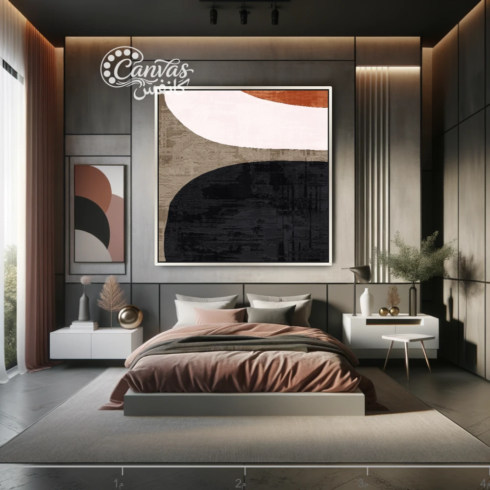 لوحة فنية حديثة بتصميم هندسي أنيق