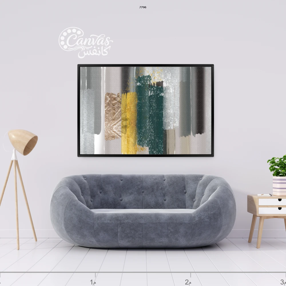 لوحة فنية معاصرة بألوان هادئة