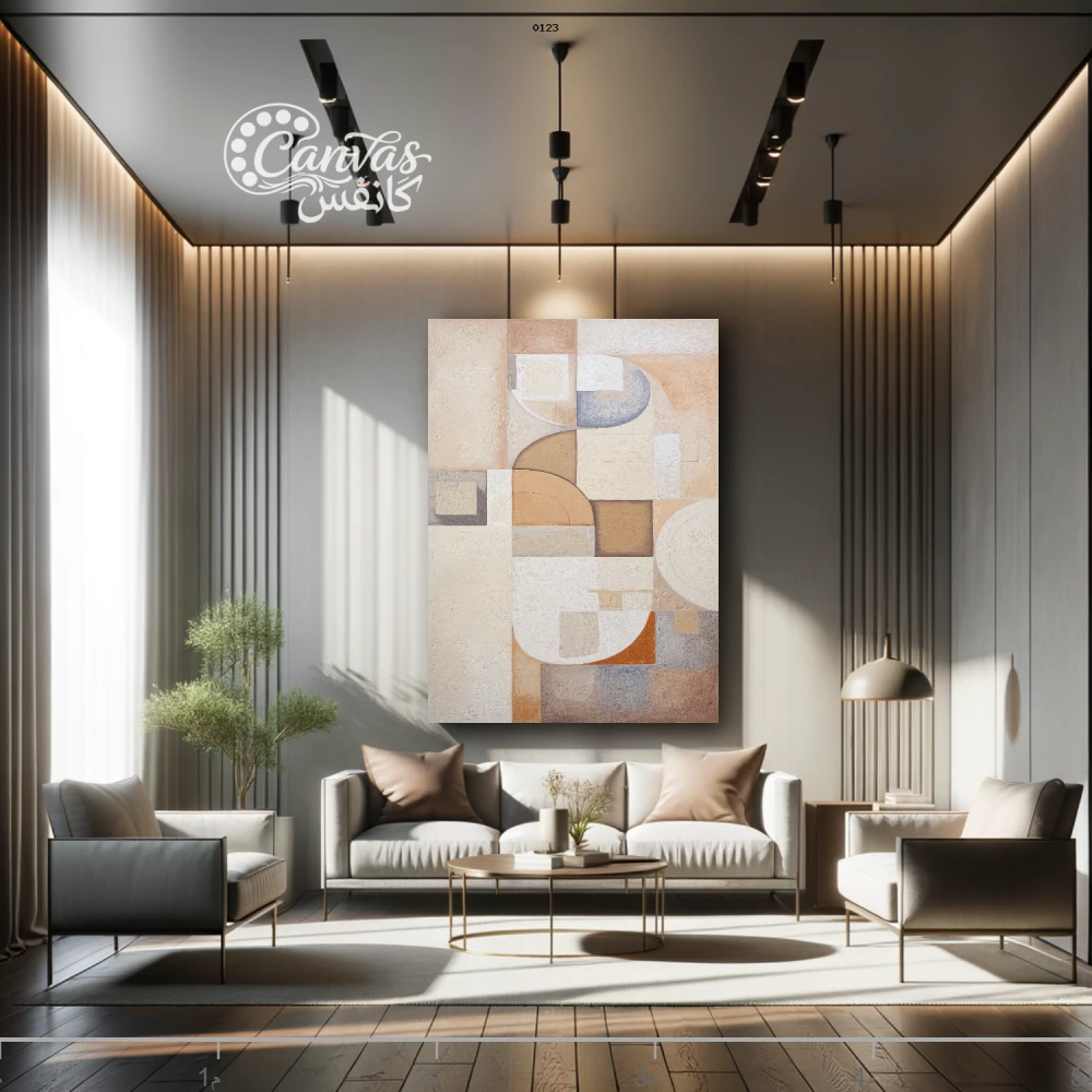 لوحة تجريدية تعكس الأشكال الهندسية