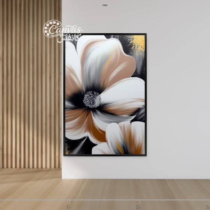 لوحة زهور بألوان دافئة وعصرية