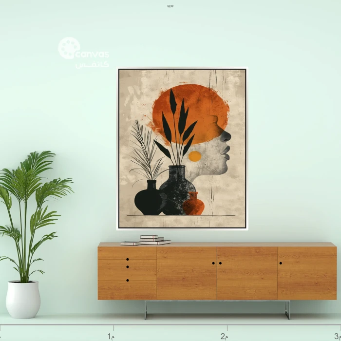 تجريدية للمرأة مع العناصر الطبيعية