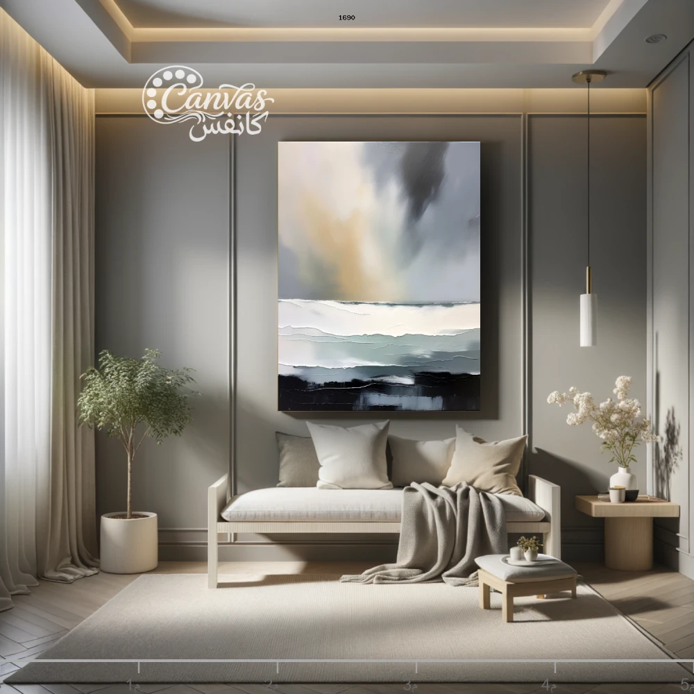 لوحة تجريدية تعبر عن الطبيعة