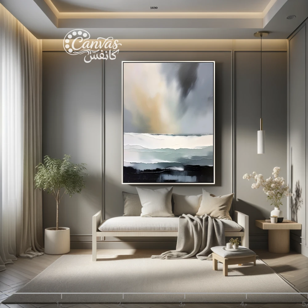 لوحة تجريدية تعبر عن الطبيعة