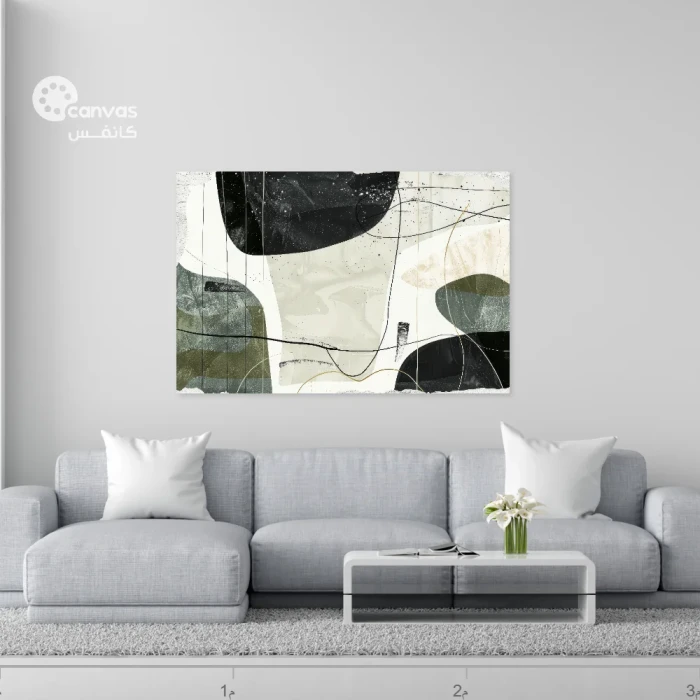 تجريد هندسي باللونين الأسود والأبيض