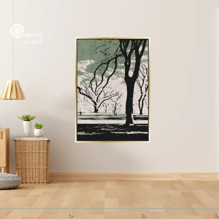 منظر طبيعي بأشجار عارية في حديقة