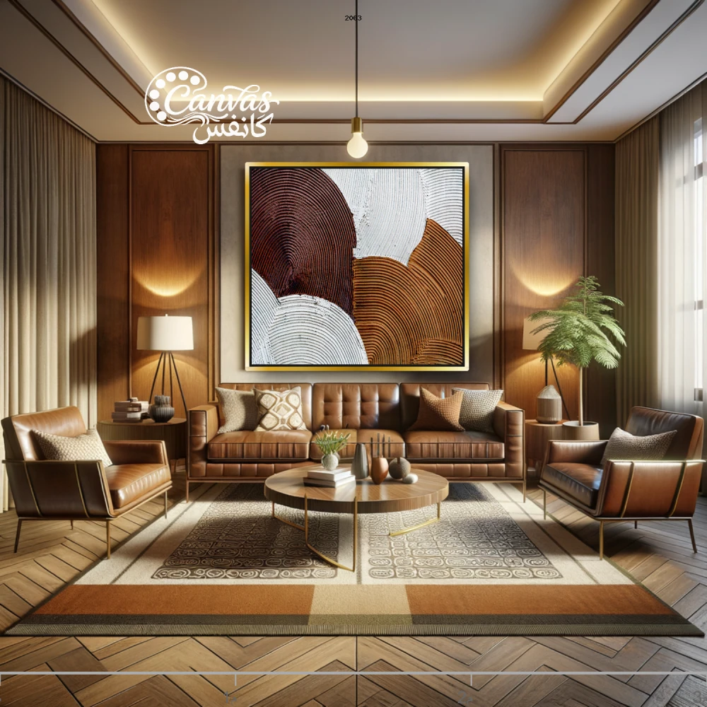 لوحة فنية تعكس  الأشكال الدائرية