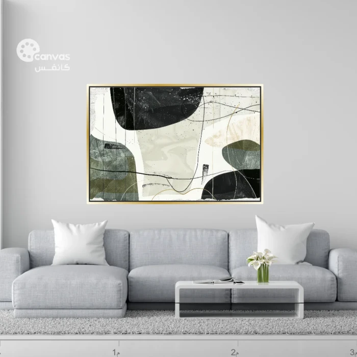 تجريد هندسي باللونين الأسود والأبيض
