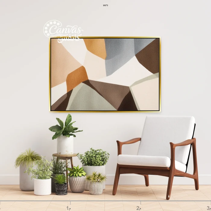 تكوين هندسي بألوان دافئة