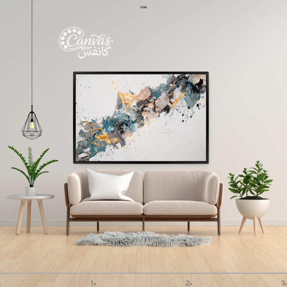 لوحة فنية تجريدية بألوان مبهجة