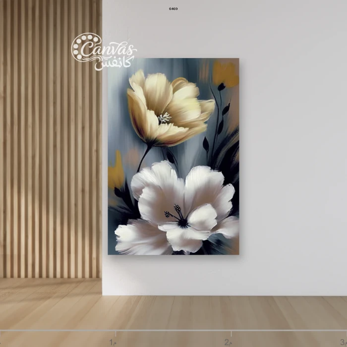 لوحة زهور بألوان هادئة وجذابة