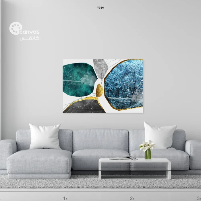 لوحة فنية تعكس جمال الطبيعة والتجريد