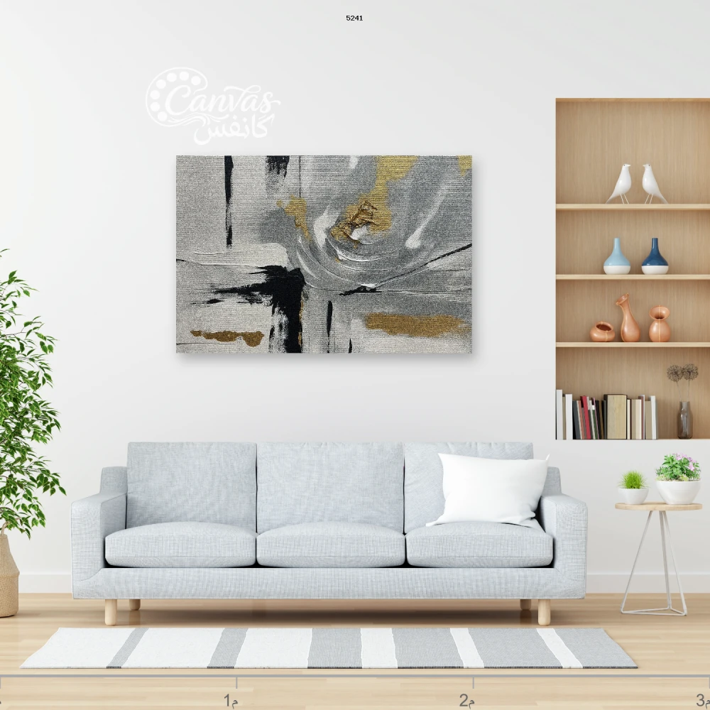 لوحة تجريدية بألوان متباينة تعكس الإبداع