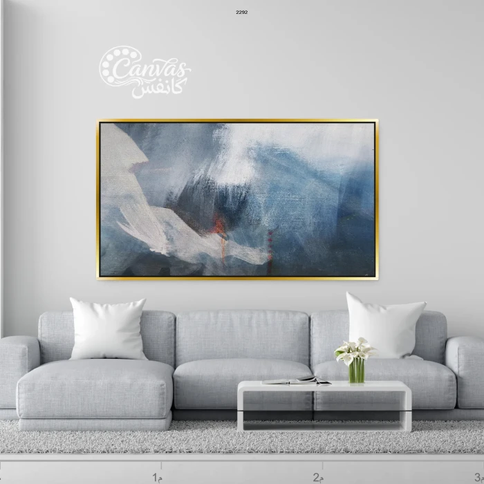 لوحة تجريدية تعكس الألوان الهادئة