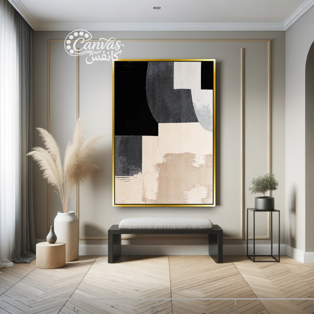 لوحة تجريدية بألوان هادئة وعصرية