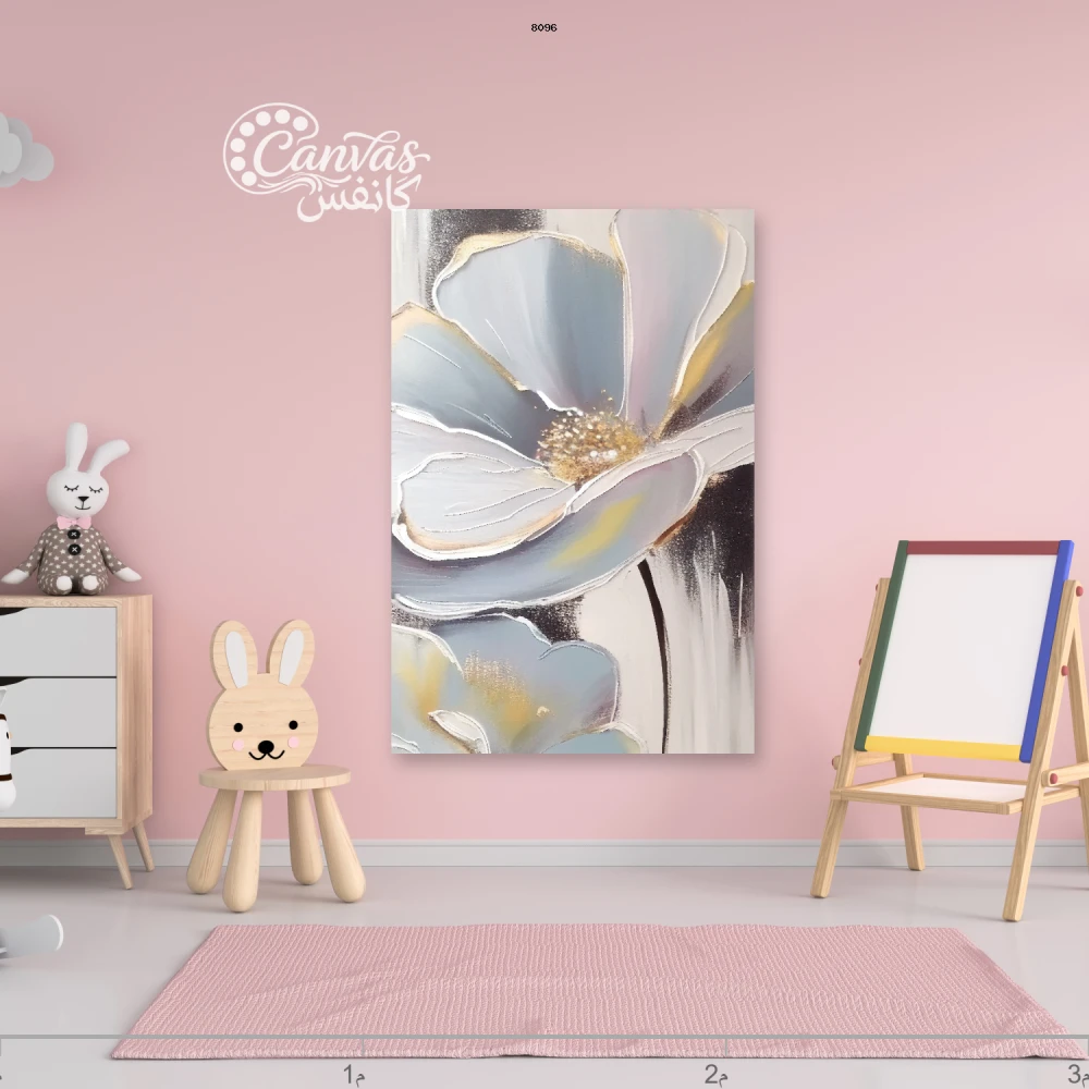 لوحة زهور بألوان هادئة