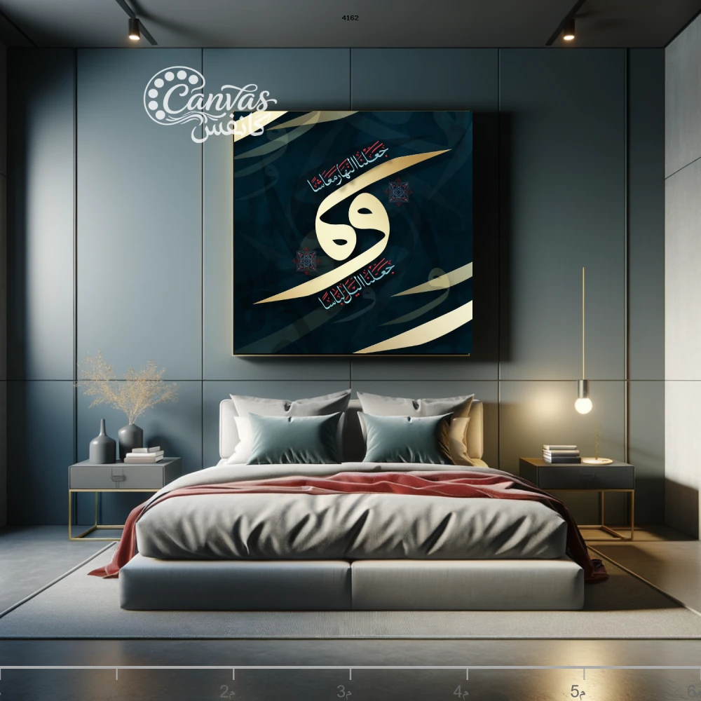 لوحة فنية معاصرة بألوان هادئة