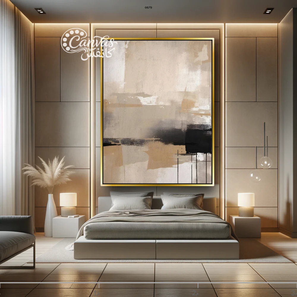 لوحة تجريدية تعكس الأناقة والهدوء