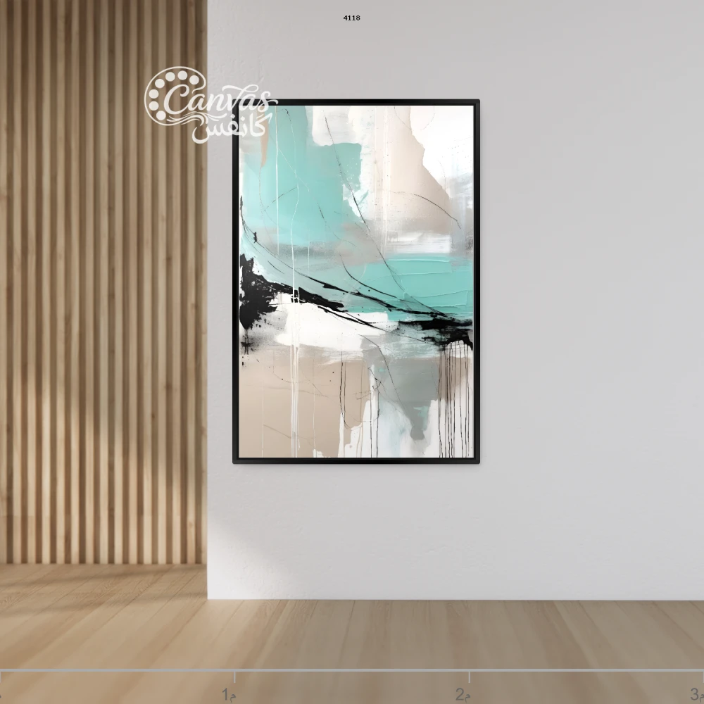 تجريد حديث بألوان هادئة وإبداعية