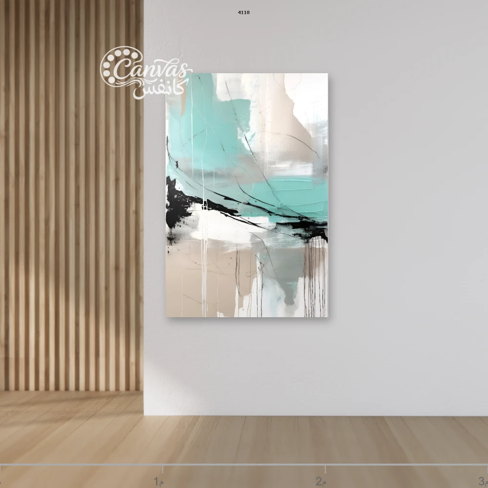 تجريد حديث بألوان هادئة وإبداعية