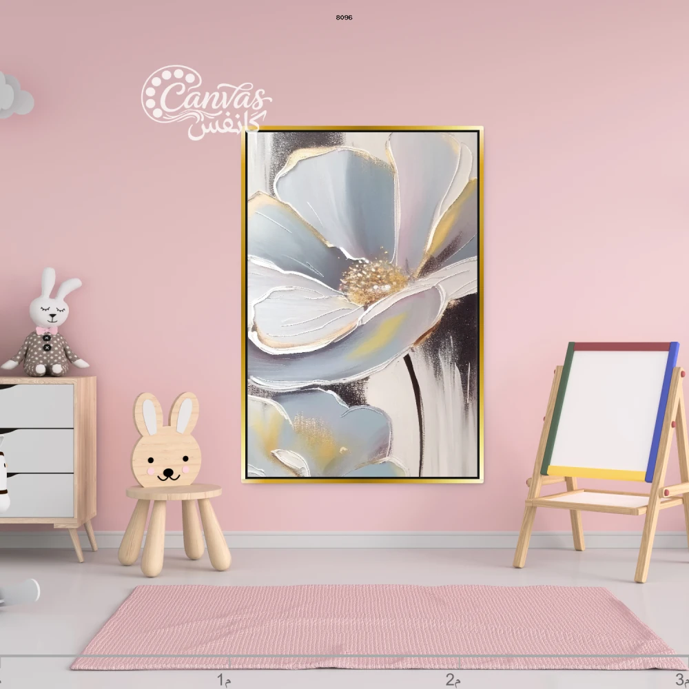 لوحة زهور بألوان هادئة