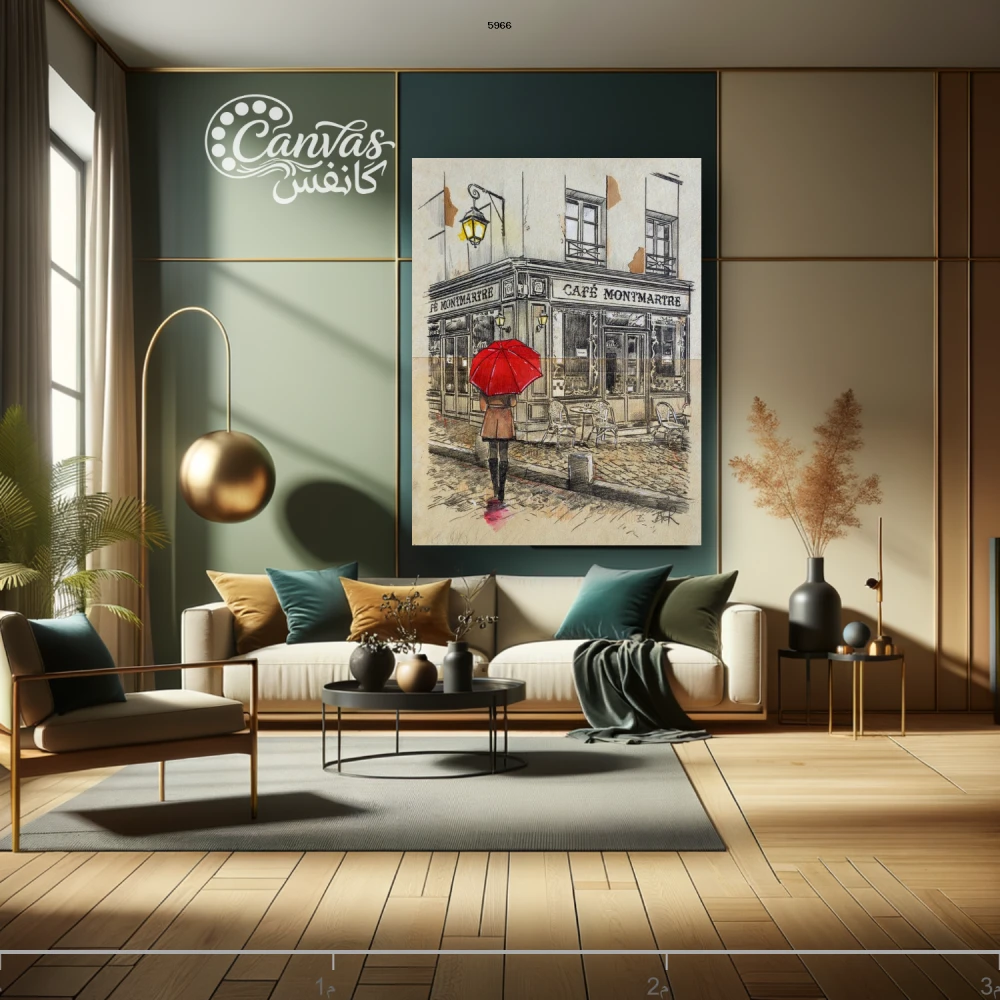 مشهد مقهى في شارع هادئ