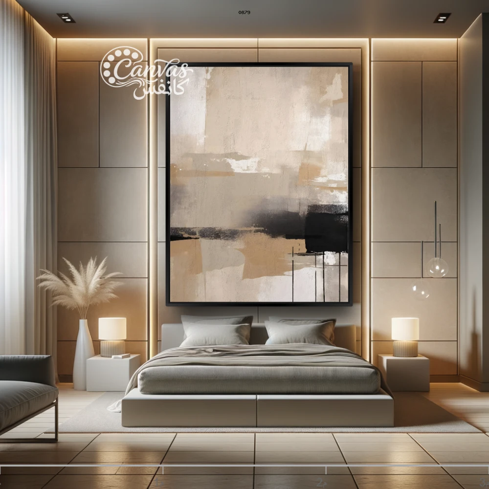 لوحة تجريدية تعكس الأناقة والهدوء