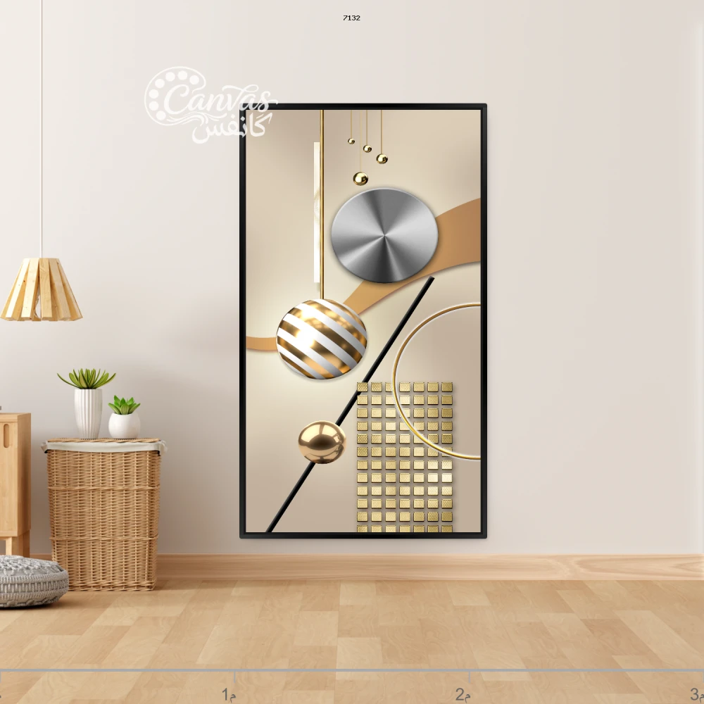 لوحة فنية حديثة بتصميم هندسي