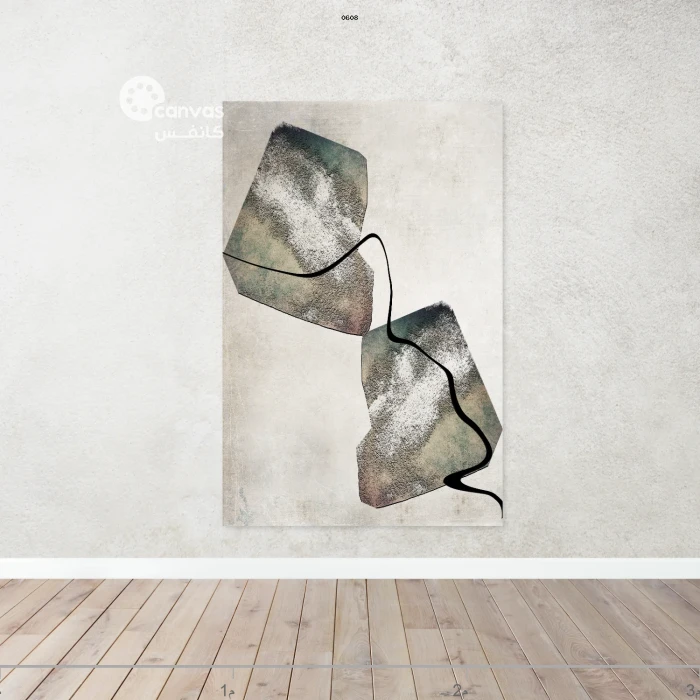 لوحة تجريدية بألوان هادئة وعصرية