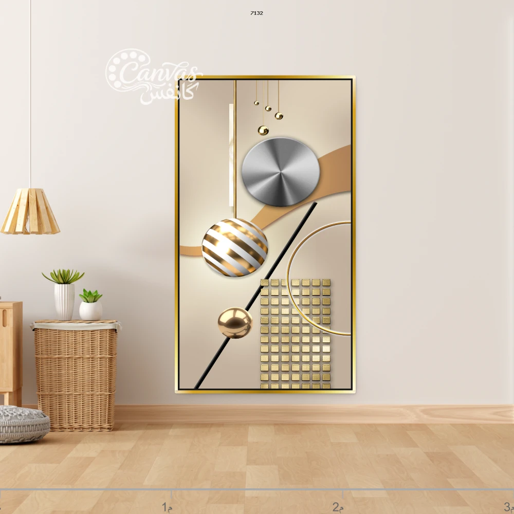 لوحة فنية حديثة بتصميم هندسي