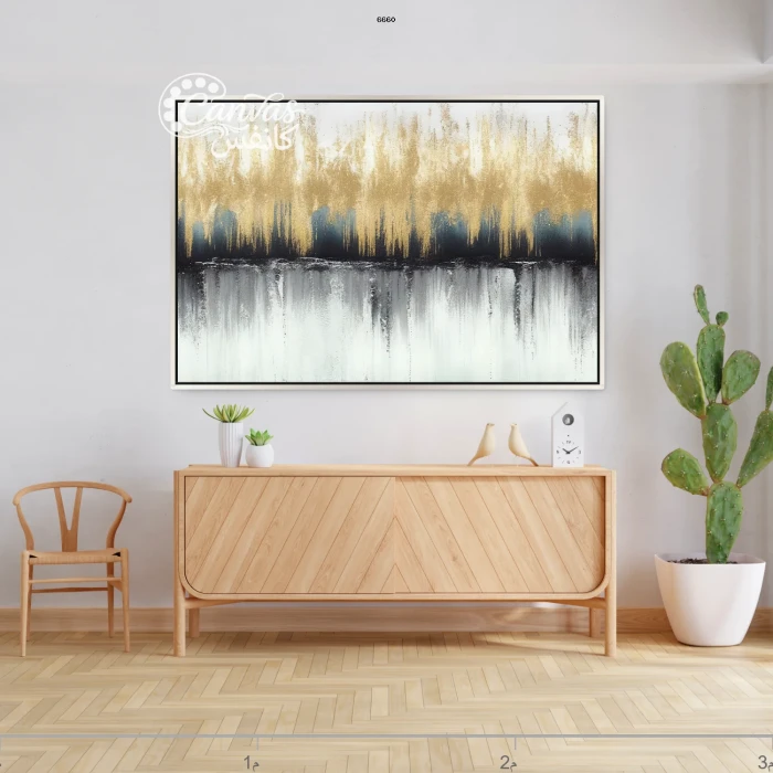 لوحة تجريدية تعكس التباين بين الألوان