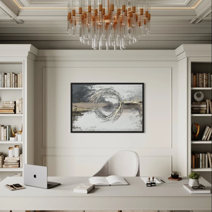 لوحة فنية حديثة تعكس الهدوء والجمال